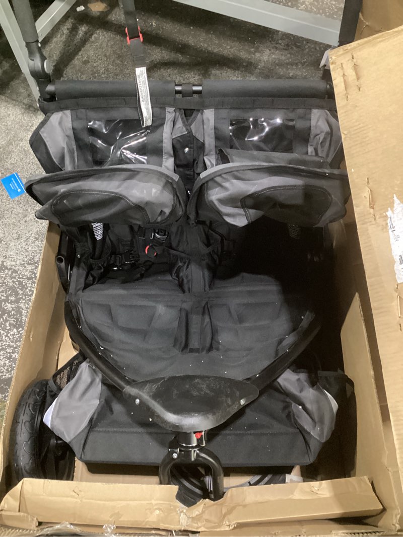Condition photo showing Good Condition for (incomplete parts)bob gear revolution flex 3.0 duallie double jogging stroller, graphite black graphite black double