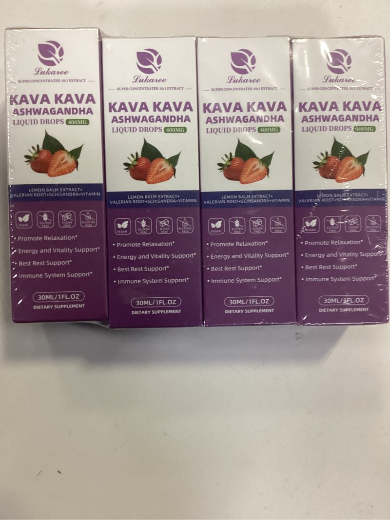 (4 Pack) Kava Kava Root Extract Supplement - Calming High Concentration Kava w/ Ashwagandha, Lemon B