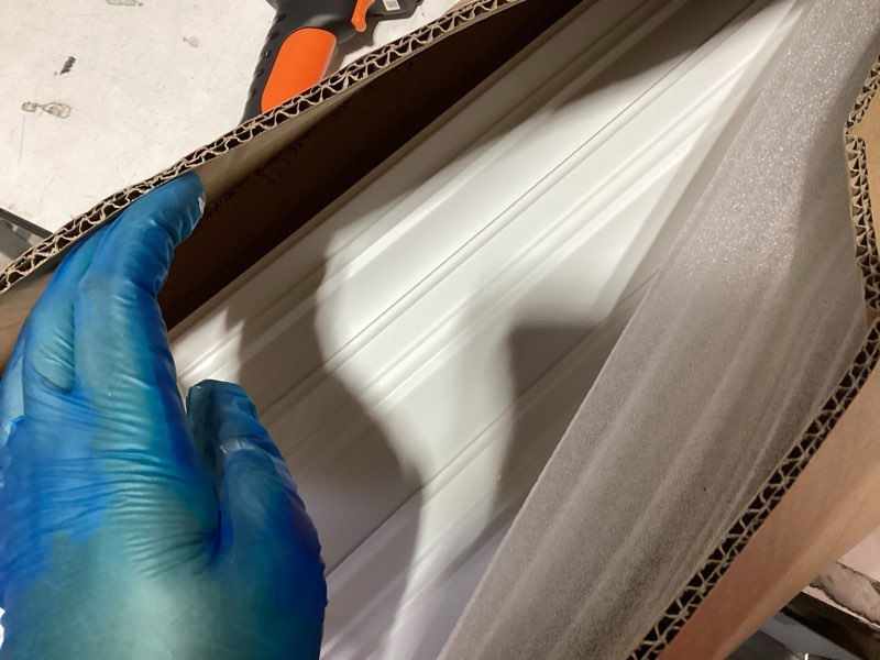 Condition photo showing Good Condition for 10-Pack 39.37?(Total 32.8 Ft) White Ceiling Crown Molding Trim with LED Duct Kit Decorative Ceiling Crown Moulding Trim,Installed with Glue (Not Included)