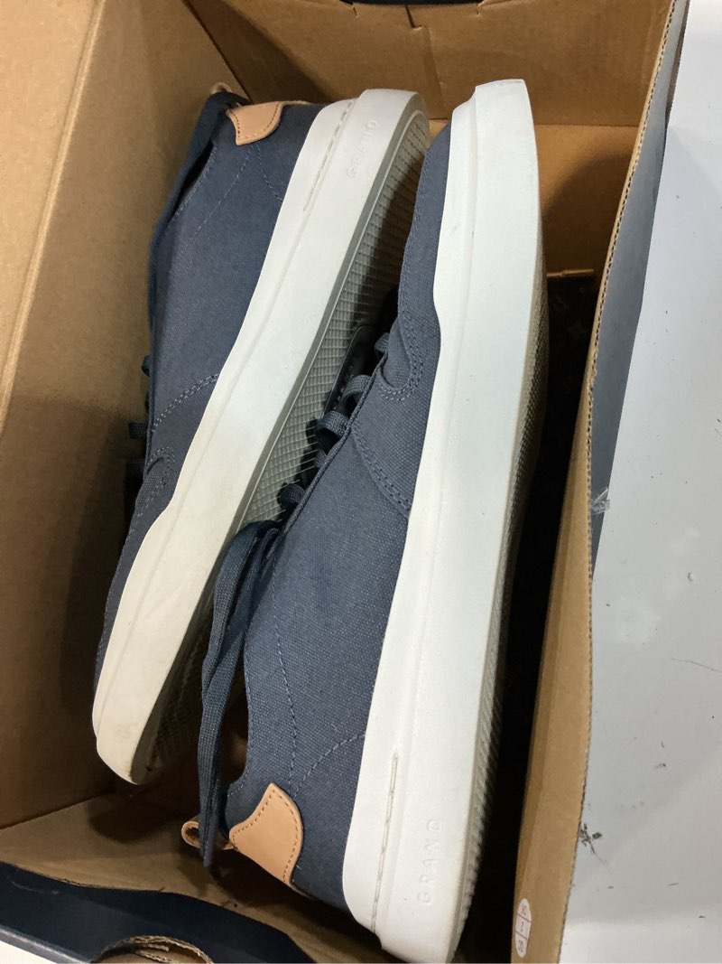 Condition photo showing Good Condition for cole haan men's grandpro rally canvas court sneaker 9 vintage indigo canvas/natural