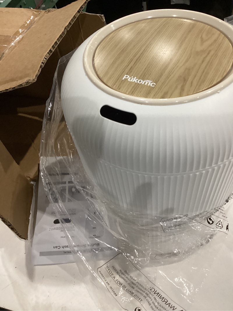 Condition photo showing Good Condition for pukomc smart sensor wastebasket, convenient and hygienic easy to use, technology sensor waterproof wastebasket plastic trash can for kitchen, bathroom, bedroom, living room, office and outdoor