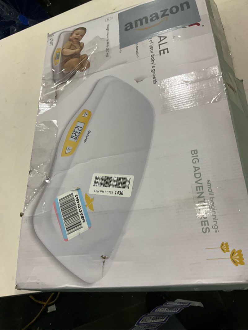 Condition photo showing As Is for Beurer BY80 Digital Baby Scale, Infant Scale for Weighing in Pounds, Ounces, or Kilograms up to 44 lbs, Newborn Baby Scale with Hold Function, Pet Scale for Cats and Dogs