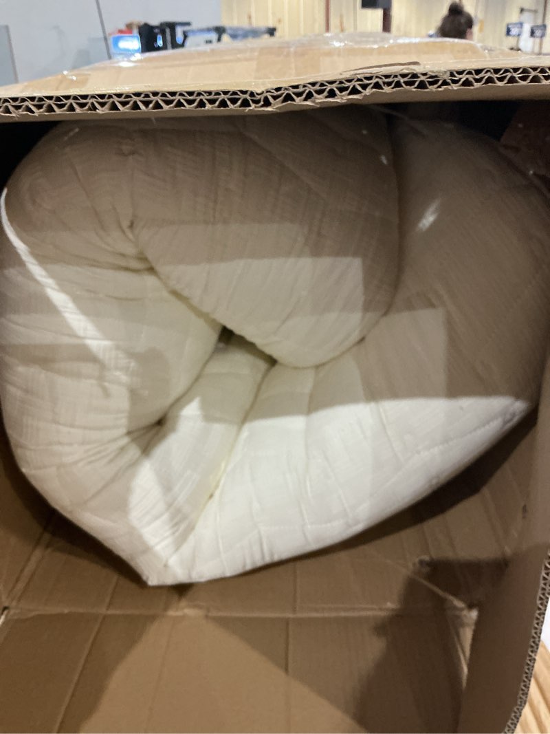 Condition photo showing Good Condition for premium foam japanese futon floor mattress full size 54"x 80",100% high density foam comfortable floor mattress,3.2" thicken foldable sleeping pad,dormitory tatami mat,for adult and kids (white) white full( 80 x 54 )