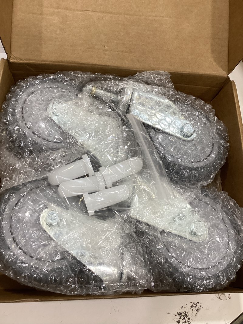 Condition photo showing Good Condition for holkie stem caster wheels 4 inch casters set of 4, 7/16-inch stem diameter swivel castors heavy duty tpr rubber replacement castor for cart, stool, mop bucket, grill, shop vac 4 inch no brake 4