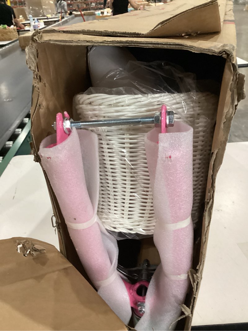 Condition photo showing Good Condition for joystar unicorn kids bike for girls ages 2-9 years old, 12 14 16 18 inch kids bike with training wheels, doll seat, streamers and basket, toddler girl bicycle, multiple colors green 18 inch with training wheels & kickstand