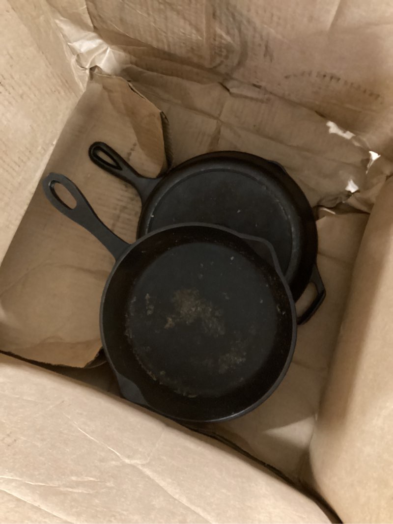 Condition photo showing As Is for Lodge Seasoned Cast Iron Skillet - PFAS-Free, Non-Toxic Cookware - Use with an Oven, Stove, Grill, or Campfire - Naturally Non-Stick & Oven Safe - 13.25 Inches 13.25 Inch (1 Count)