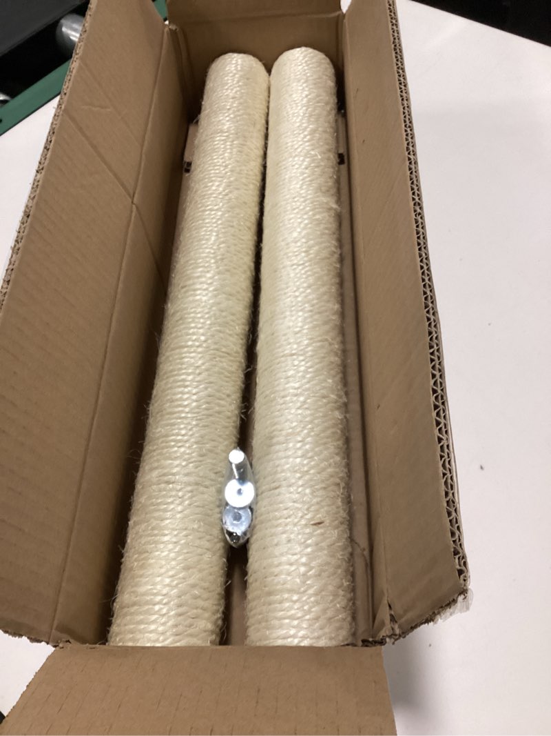 Condition photo showing Good Condition for 2Pcs M10 Cat Tree Replacement Post - 10mm Bolt Sisal Cat Scratching Post Replacement Pole DIY M10 Bolt Sturdy PVC Tubes Screws Included (2.36 * 19.68") 2.36*19.68"