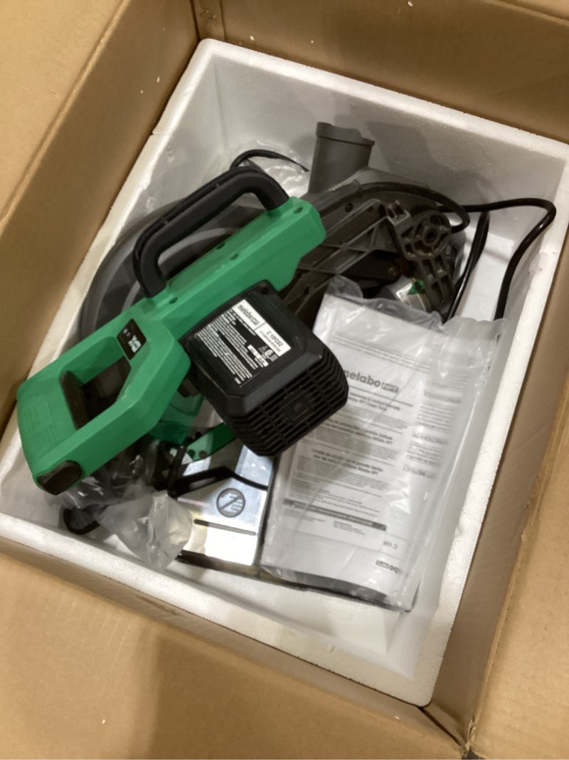 Condition photo showing As Is for Metabo HPT 10-Inch Single Bevel Compound Miter Saw, 15-Amp Power Saw with Xact Cut Shadow Line, Precision Miter Angles, Single Bevel 0-45°, 40T TCT Miter Saw Blade, Lightweight Design, C10FCG2 C10FCG2 - Next Gen Model