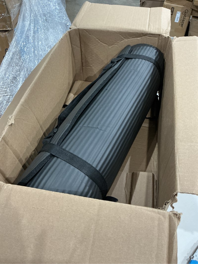 Condition photo showing Good Condition for fitvids all purpose 1/2-inch extra thick high density anti-tear exercise yoga mat and knee pad with carrying strap, multiple colors black