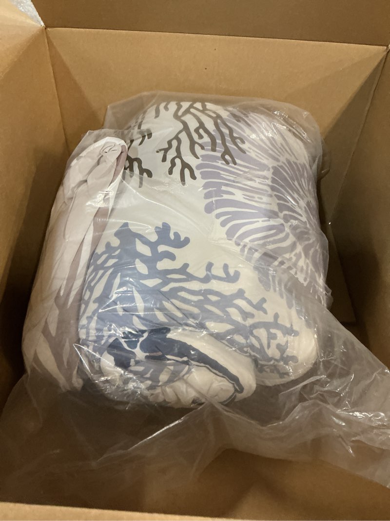 Condition photo showing As Is for Tritard Coastal Comforter Set Twin Size 2 Piece, Soft Beach Themed Comforter, Ocean Nautical Lightweight Bedding Sets for All Seasons, (1 Reversible Comforter and 1 Pillow Sham), 68''x90'', C2 Coastal2 Twin