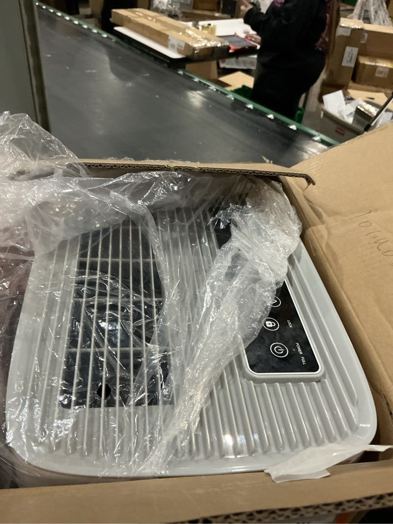 Condition photo showing As Is for kesnos 80 pints energy star dehumidifier for home, basement with drain hose, front led display and 1.06 gal water tank, ideal for large room up to 5,500 sq. ft., featuring auto defrost, timer function 5,500 sq. ft. 80 pints front display