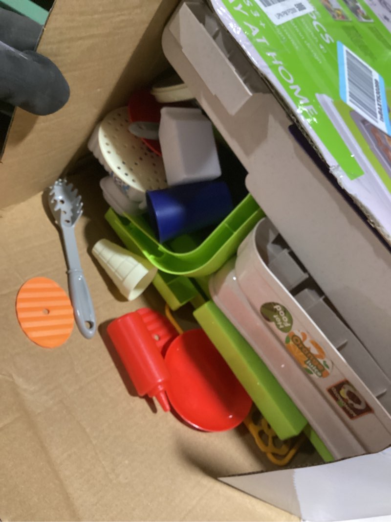 Condition photo showing Good Condition for kids kitchen playset, 36.22'' play kitchen for toddlers 1-3 with steam, sound & light, cooking stove, play sink, oven and toy kitchen accessories, kitchen set for boys girls 3 4 5 (green)