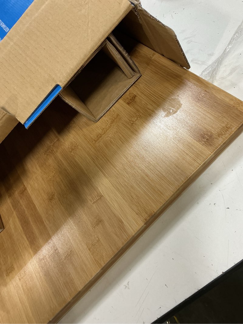 Condition photo showing As Is for kobalt 32-in l x 17.3-in h multicolor bamboo work bench top