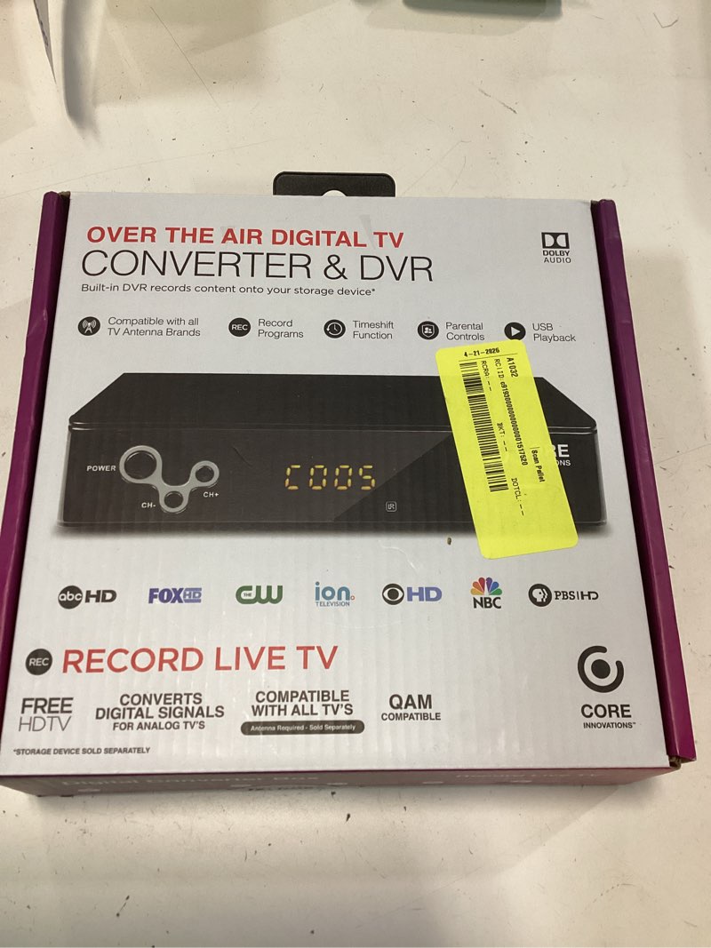 Condition photo showing New/Like New for core innovations tv converter box