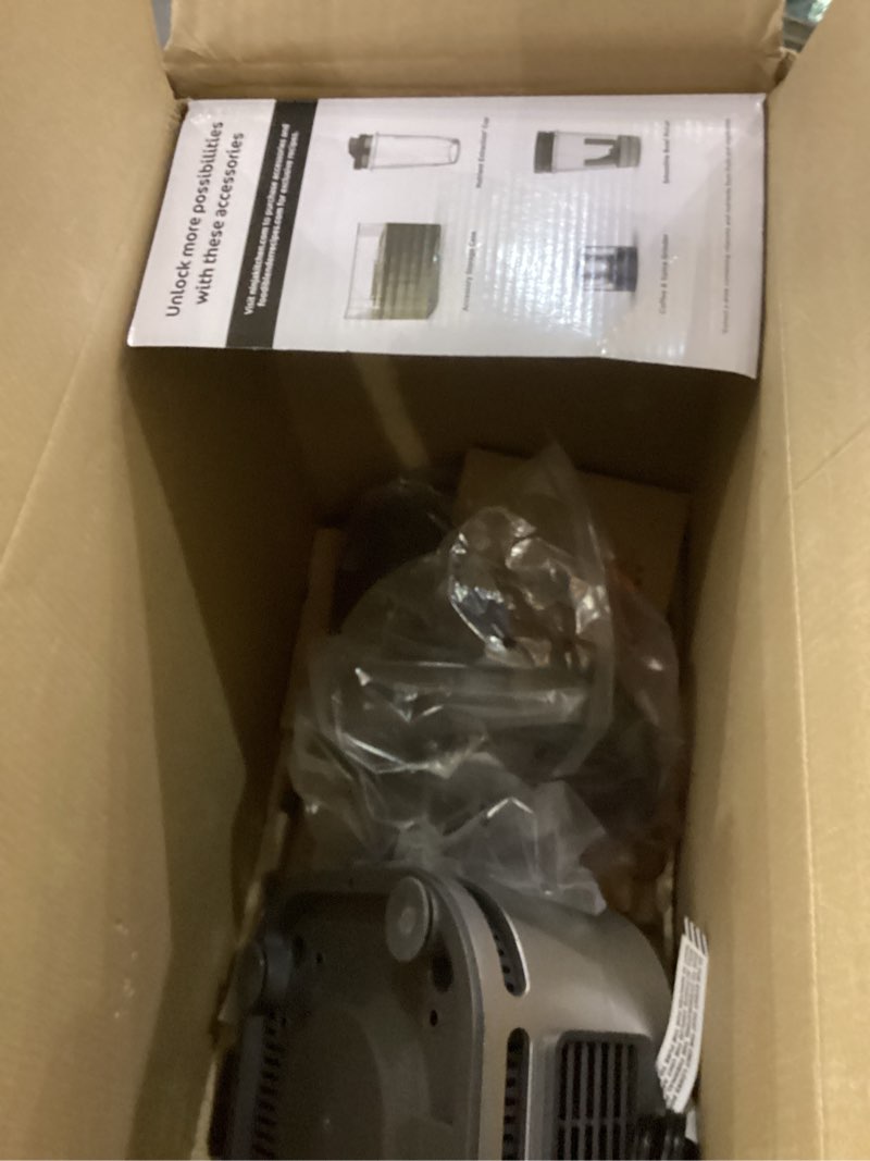Condition photo showing As Is for Ninja BL642 Nutri Ninja Personal & Countertop Blender with 1200W Auto-iQ Base, 72 oz. Pitcher, and 18, 24, & 32 oz. To-Go Cups with Spout Lids, For Smoothies, Shakes & More, Dishwasher Safe, Black