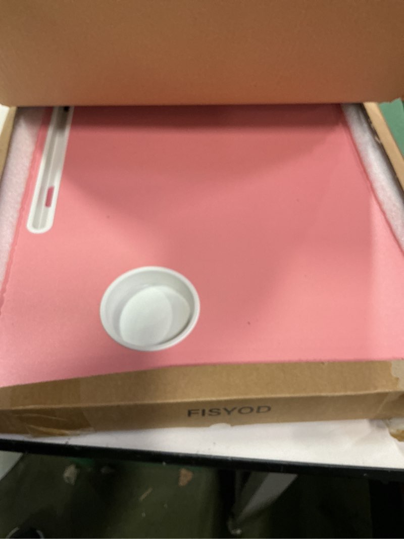 Condition photo showing Good Condition for Foldable Laptop Table, Portable Lap Desk Bed Table Tray, Laptop Stand with Cup Holder & Tablet Slot & Lifting Handle for Working Writing Drawing & Eating (Pink)