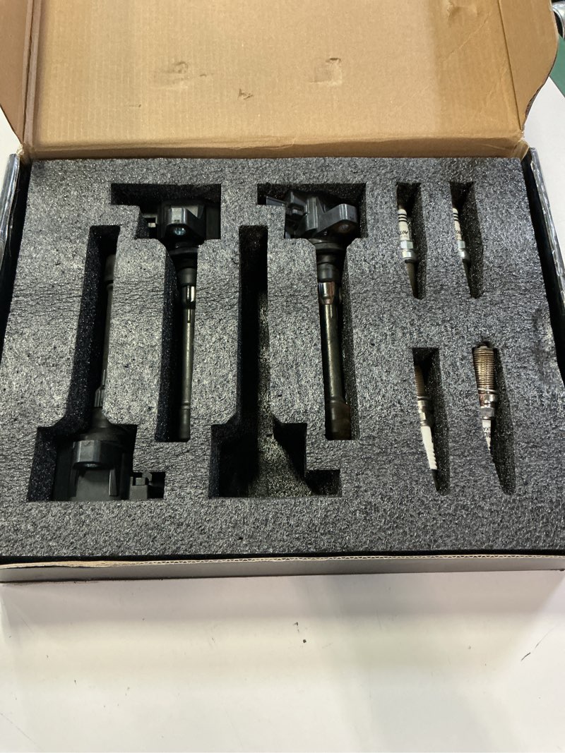 Condition photo showing As Is for maxpeedingrods uf-749 set of 4 ignition coil pack and iridium spark plugs fit for honda civic 2016-2020 for honda fit 2015-2019, ignition coil kit replaces 305205r0003 305205r0013