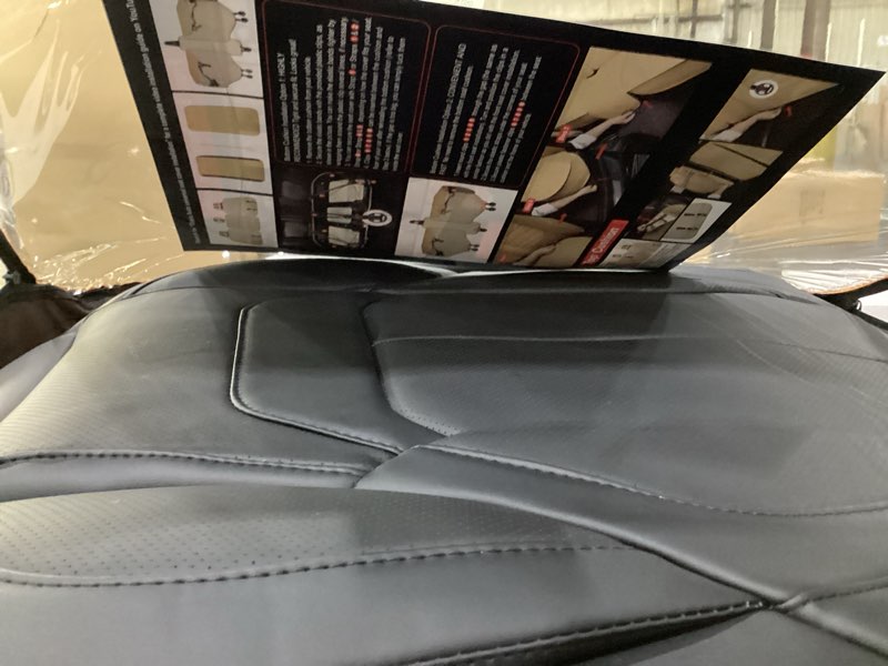 Condition photo showing item condition for OASIS AUTO Ram Seat Covers Full Set, Compatible with Ram 1500 (2009-2018) / Ram 2500 (2010-2018), Waterproof Seat Covers for Dodge Ram Crew Quad Cab (Black) 09-18 Full Set Black