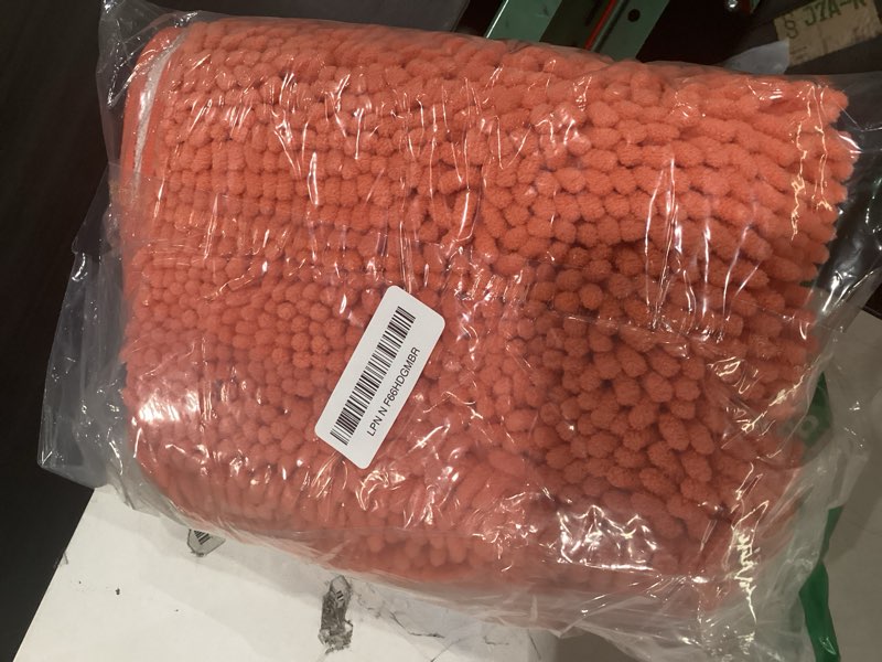 Condition photo showing Good Condition for olanly bathroom rugs 30x20, extra soft absorbent chenille bath rugs, rubber backing quick dry, machine washable bath mats for bathroom floor, tub and shower, home decor accessories, coral 30" x 20" coral