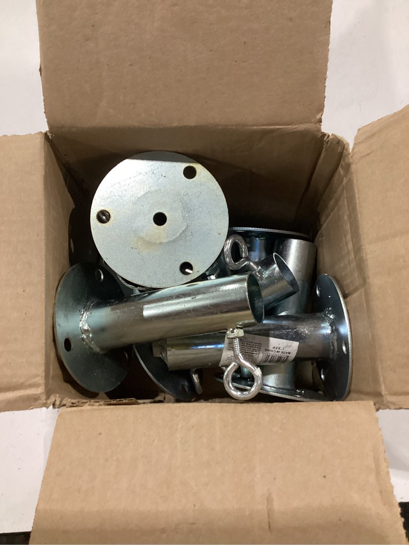 Condition photo showing Good Condition for 8pc 1" heavy duty short foot pad batting cage base plate | 1" fittings works with 1" emt pipe that has an outer diameter of 1 3/16"