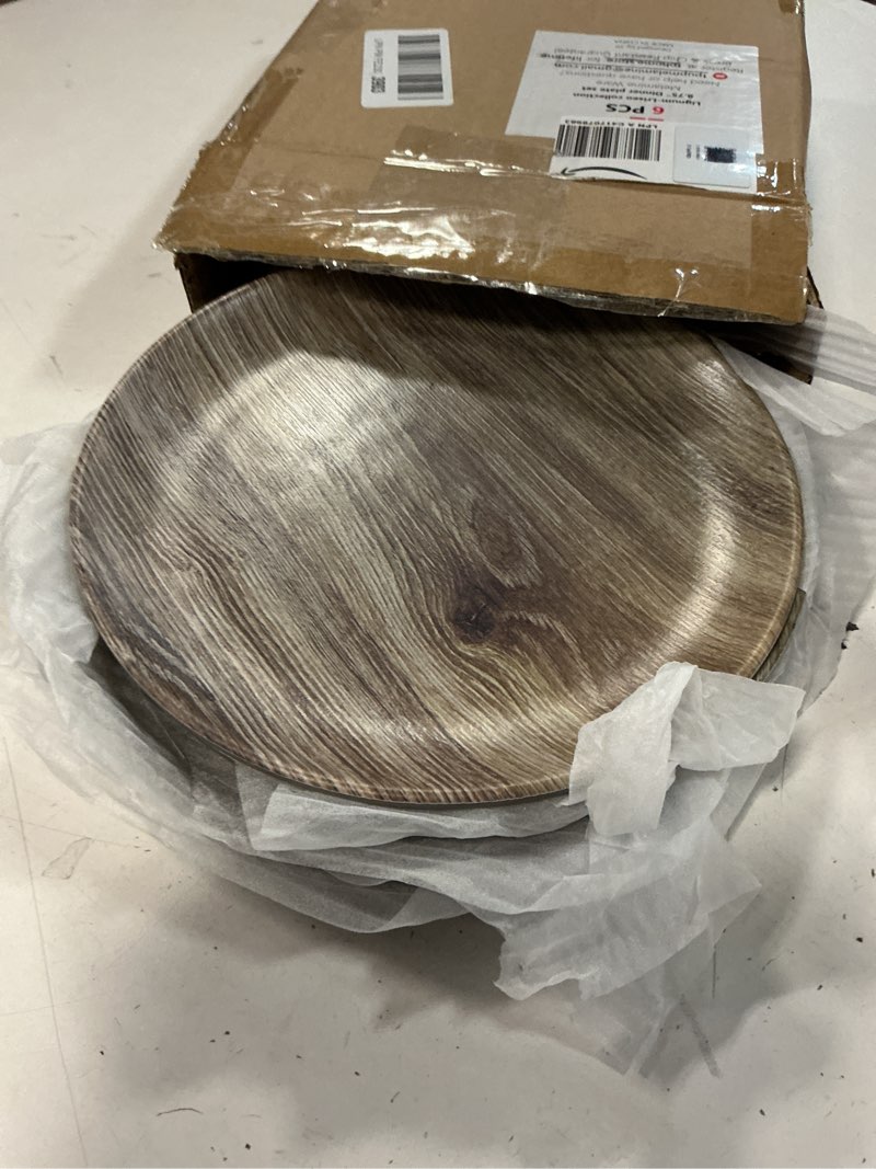 Condition photo showing Good Condition for TP 8.5" Melamine Dinner Plates, 6-piece Plate Set Unbreakable Serving Dishes for Indoor and Outdoor,