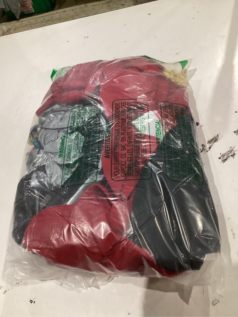 Condition photo showing As Is for 80s outfit for men 90s track suit with hip hop costume accessories set for halloween themed party red