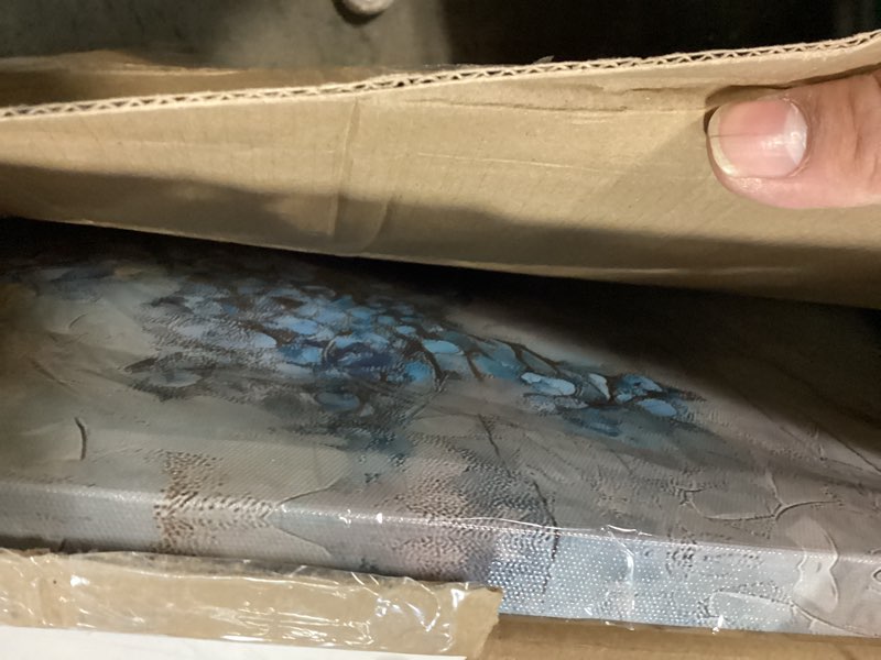 Condition photo showing Good Condition for Canvas Wall Art For Living Room Office Wall Decor Bedroom Decor Black And White Landscape Wall Painting Red Tree Wall Pictures Canvas Art Prints Ready To Hang For Room Home Decoration 48 X 24 48"L x 24"W Black And White Red Moon Tree Scenery