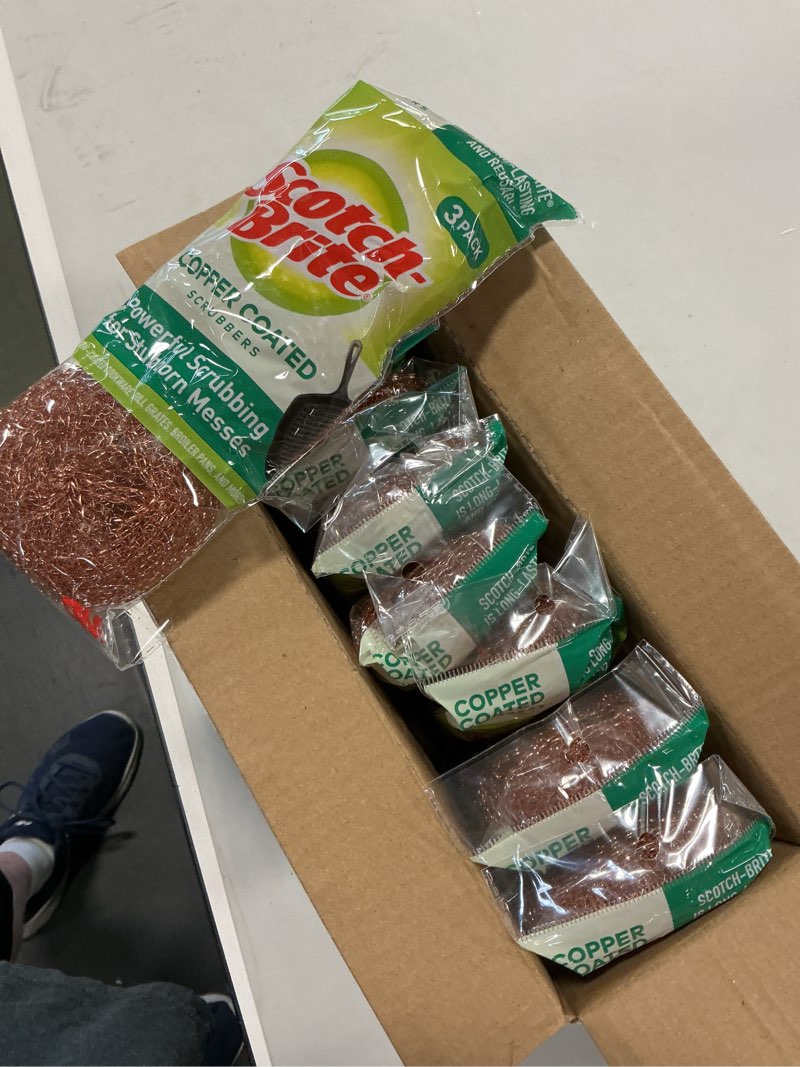 Scotch brite copper coated scrubbers 8 3-packs