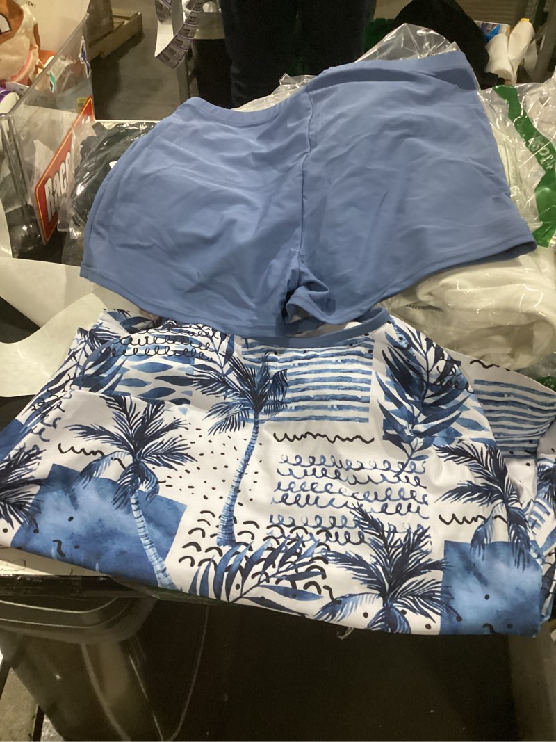 Condition photo showing Good Condition for rosewe 2025 tankini swimsuits for women, two piece bathing suits with shorts, modest tank top swim dress dusty blue medium