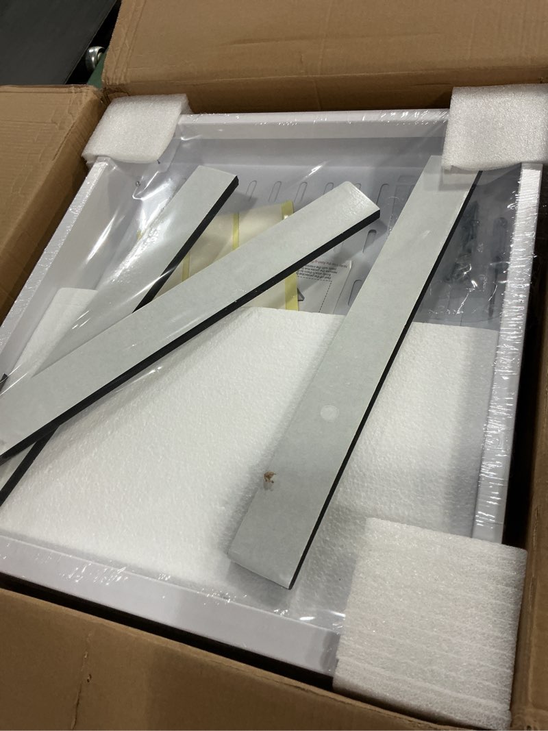 Condition photo showing Good Condition for Seinloes 2 Pack Pull Out Cabinet Organizer With Raising Pad for Framed Cabinets,Expandable Width (15"-25") and Depth (17"-24"),3 Slide Rails Slide Out Drawers with Handle,No-Drill Roll Out Shelf,White White 15"-25"W x 17"-24"D(2Pack)