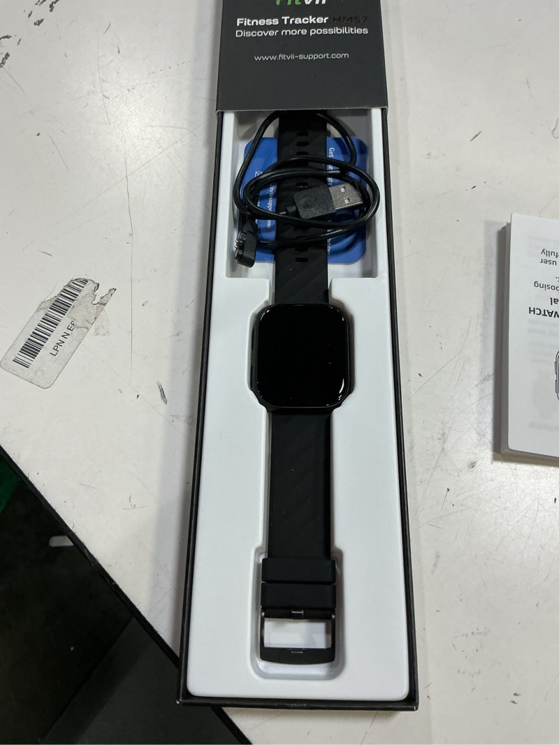 Condition photo showing Good Condition for fitvii health & fitness tracker (answer/make calls), smart watch with 24/7 heart rate and blood pressure, sleep tracking, blood oxygen monitor, 120+ sport modes activity tracker for women men black 1.85