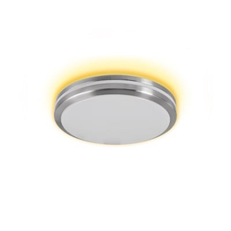 100+ bought last week project source with night light 13-in brushed nickel indoor 1 -light led flush mount light