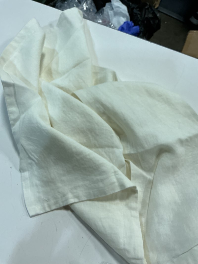 Condition photo showing As Is for quince european linen euro sham ivory