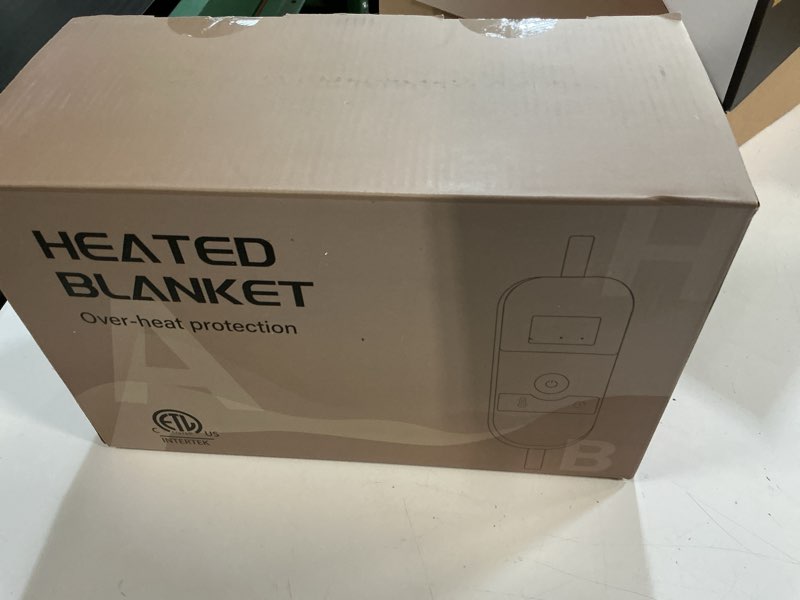 Condition photo showing New/Like New for greenoak heated electric blanket throw, faux fur sherpa heating blanket for sofa bed, warm winter gifts for women/adults, heater lap blankets 5-position timer &10 heating levels 50''*60" golden gold 50''*60''
