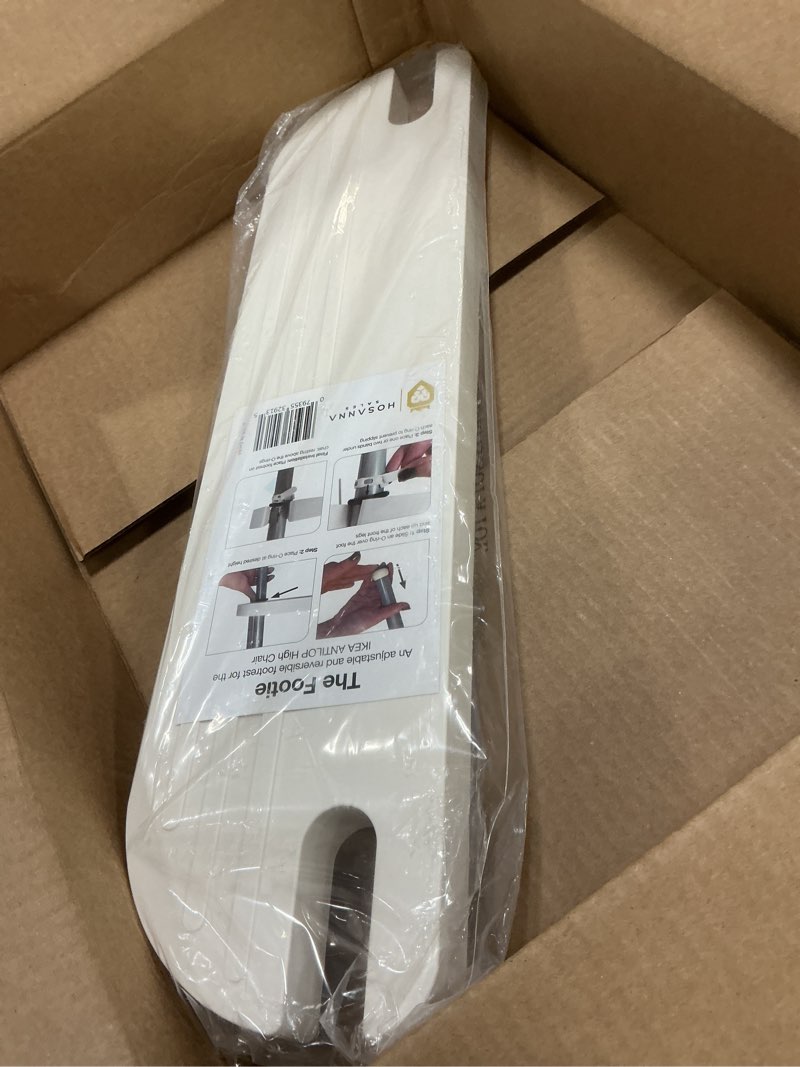 Condition photo showing Good Condition for white ikea high chair foot rest, compatible with antilop chairs | adjustable, reversible & non-slip footrest for ikea chair - made with durable polypropylene - antilop accessories