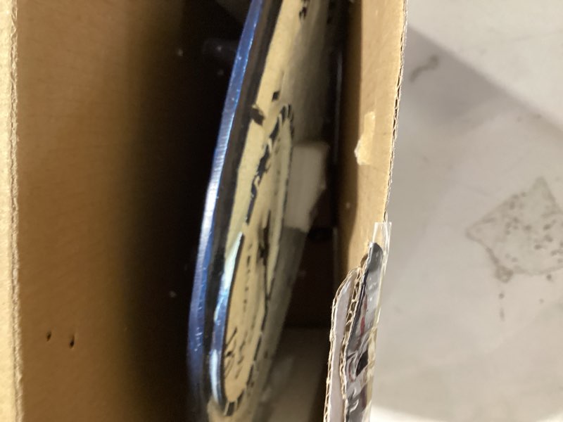 Condition photo showing Good Condition for taylor by the sea poly resin indoor and outdoor clock and thermometer, decorative and easy to read large numbers for kitchen, bathroom, living room and indoor areas, 14-inch, multi-color clock and thermometer by the sea