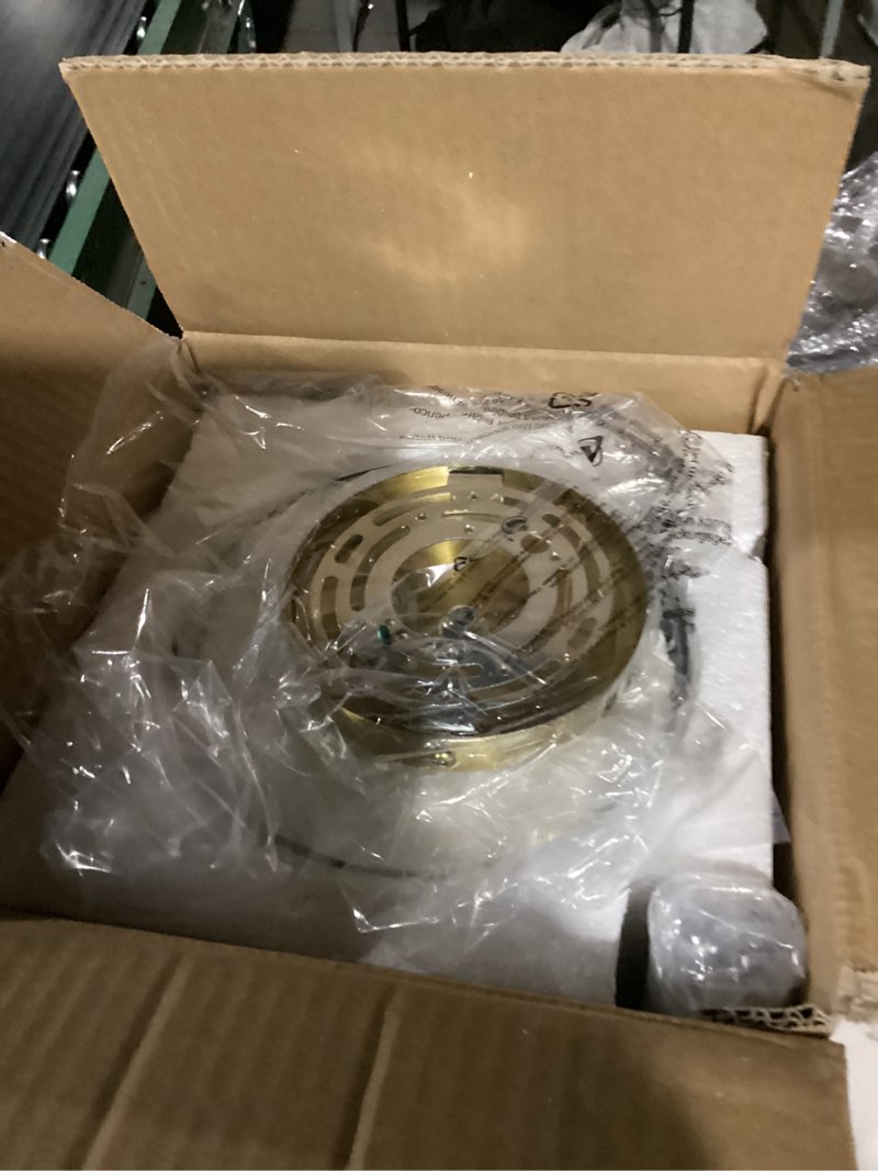 Condition photo showing Good Condition for WILON Pendant Light Fixtures,Glass Pendant Lighting for Modern Kitchen Island Adjustable Hanging Ceiling Light 7" Hammered Glass Shade Pendant Lights for Dining Room Kitchen Sink, Gold Metal Finish Gold 1-Light-Large