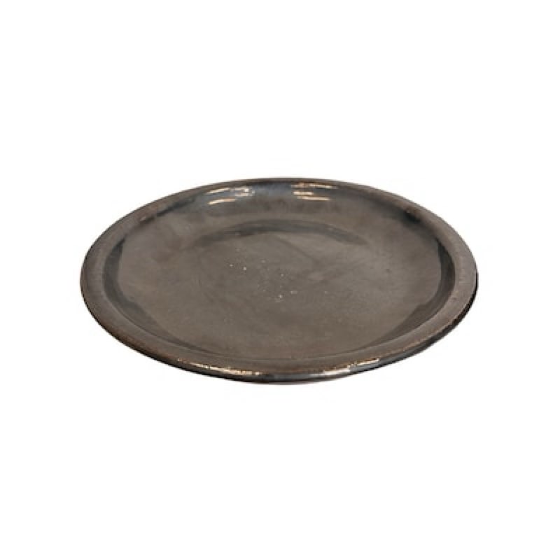 4ct allen + roth 8.85-in Gun Metal Glazed ceramic Plant Saucer