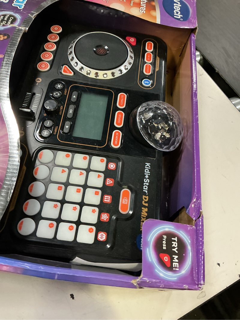 Condition photo showing As Is for vtech kidi star dj mixer black