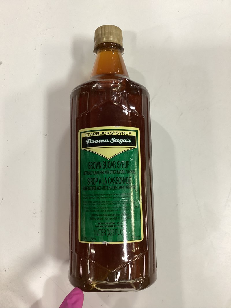 Condition photo showing New/Like New for (Best by 22/april/2026)Brown Sugar Syrup 1 Liter Bottle Bundle - Authentic BrownSugar Syrup, Premium Brown Sugar Taste - Perfect for Starbucks Coffee, Lattes, and Desserts with DIY Barista Syrup