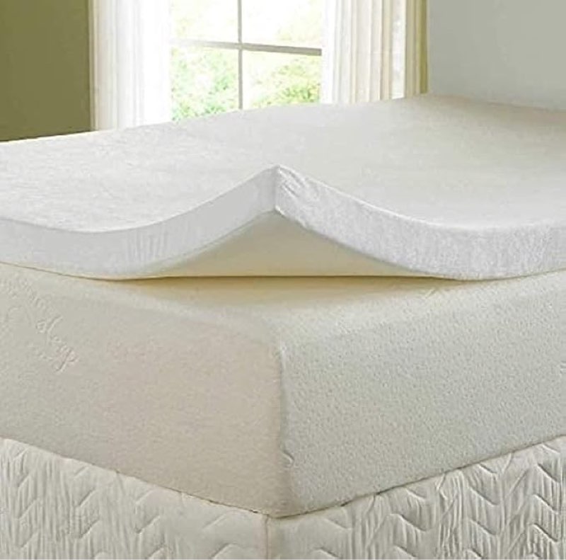 High Crest Memory Foam Mattress Topper, 2 Inch Medium Firm Bed Toppers for Back Pain, Pure Memory Foam Mattress Pad with Removable Cover, Single Size