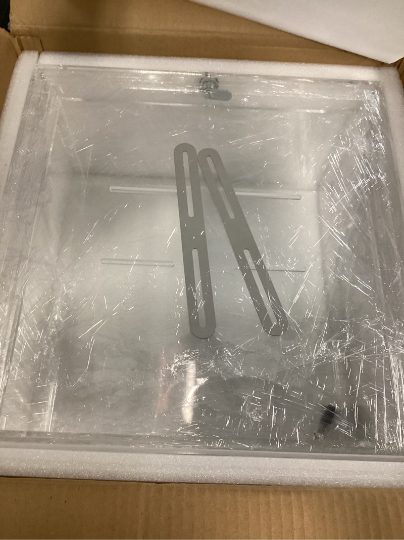 Condition photo showing New/Like New for CiaoHER Extra Large Clear Acrylic Refrigerator Medicines Insulin Narcotics Storage Lock Box with Two Keys and Mounting Hardware?16''D x 14''W x 8''H X-Large