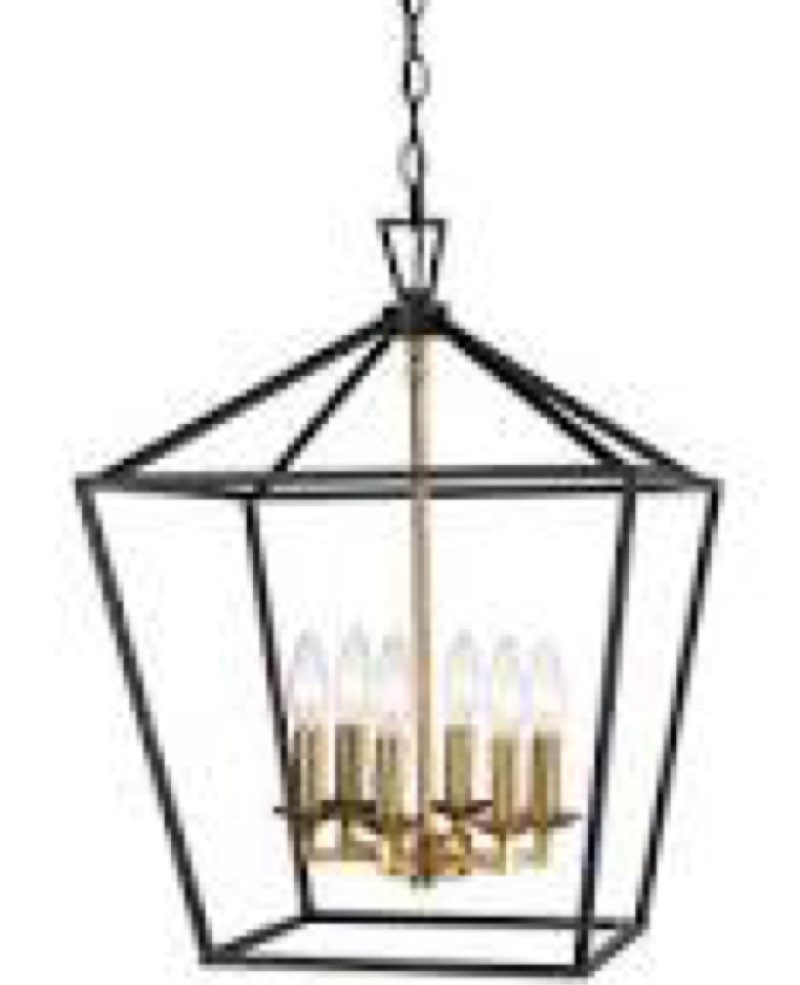 6 - Light Dimmable Geometric Lantern Pendant Light Fixtures