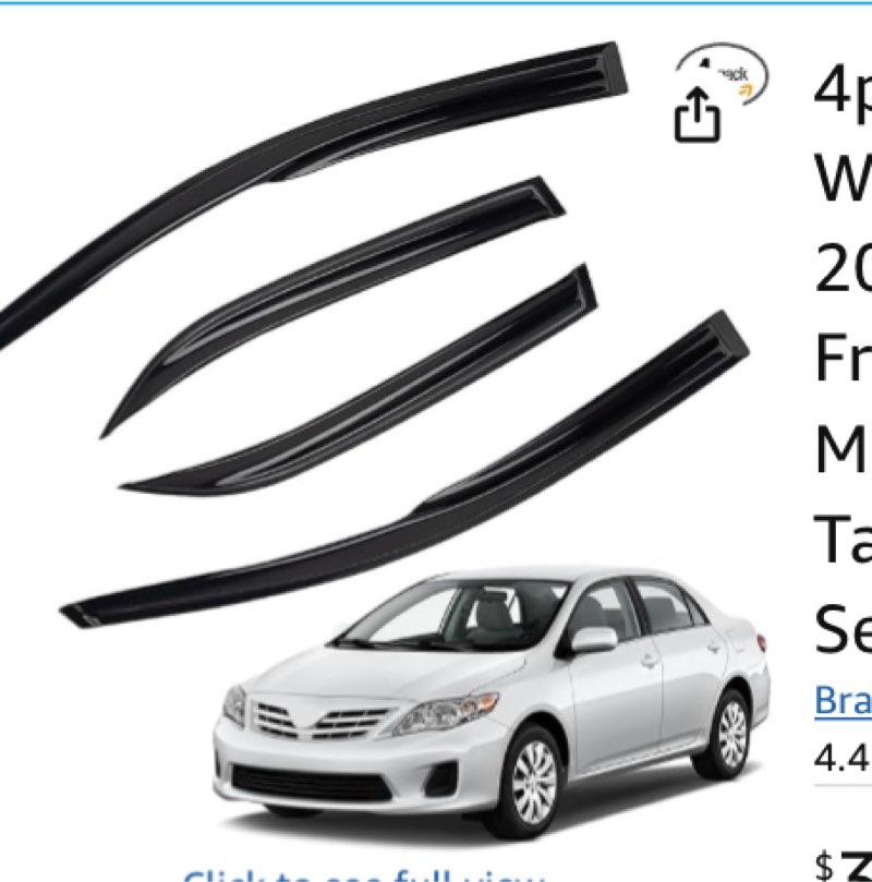 Assorted car visors