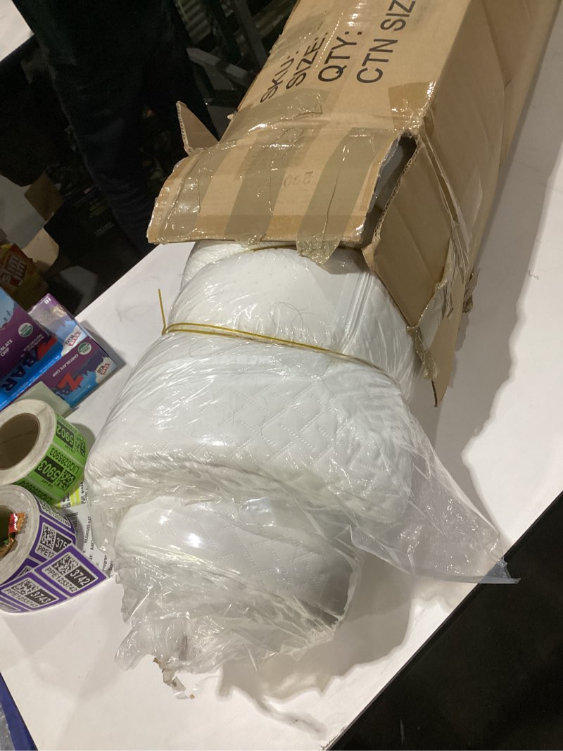 Condition photo showing As Is for EGOHOME 5 Inch Twin Mattress for Kids, Memory Foam Mattress with Cooling Green Tea Gel, Relieve Pressure with Medium Firm Support, CertiPUR-US Certified, 75''L x 38''W, White