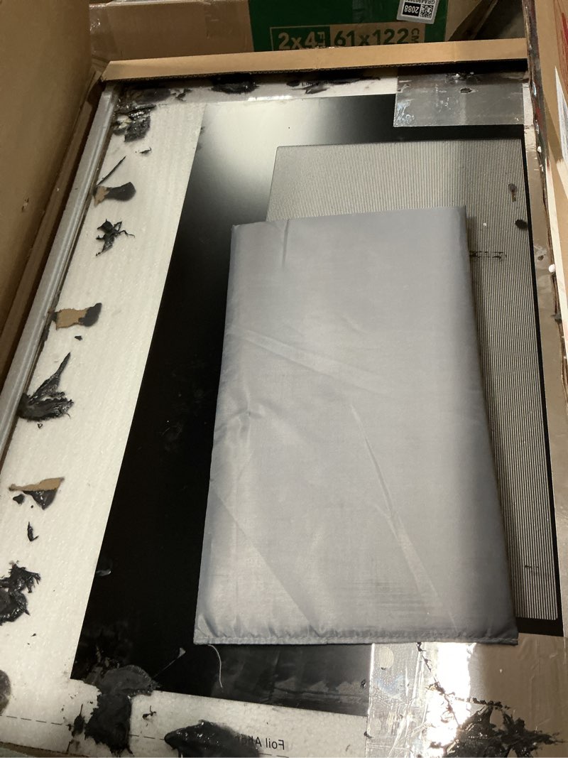 Condition photo showing As Is for upgraded wb57k10110 outer oven door glass compatible with ge stove exterior door glass 29.6" x 18.7" wb57k10109 range oven door outer panel replacement egr2000em jgbp28dem jgbp33dem jgbs23dem