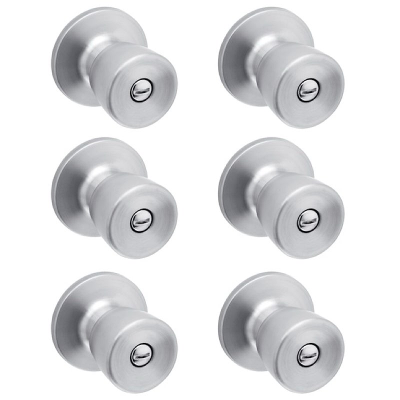 reliabilt gallo stainless steel interior bed/bath privacy door knob