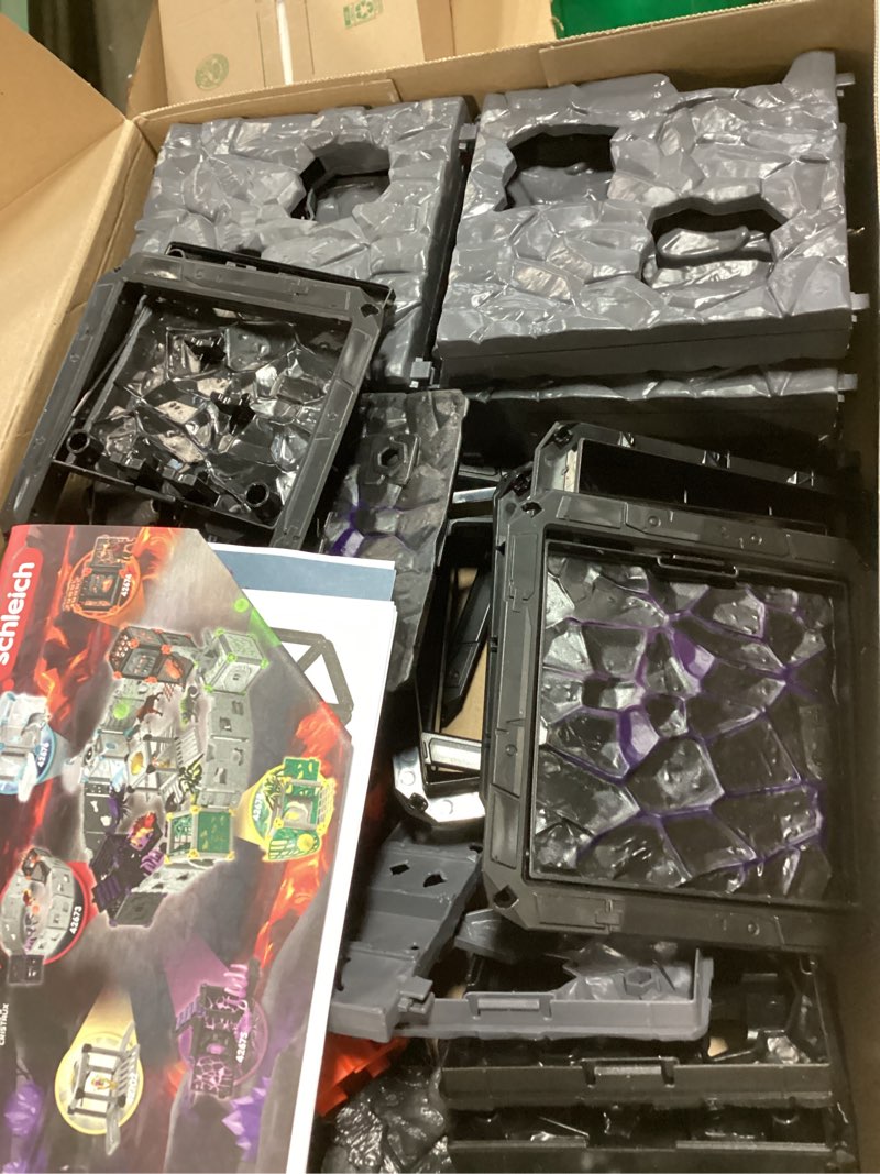 Condition photo showing Good Condition for Schleich Eldrador Creatures - 71 PC BattleCave Arena Lava Vs. Shadow Playset - Interactive Lava Bull and Shadow Hound Set - Animal Monster Figurines for Boys and Girls - Toys for Kids Ages 7+ | 42673 Lava Bull vs. Shadow Hound