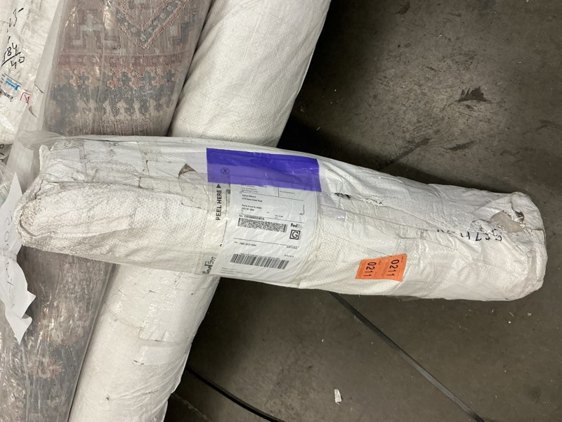 Condition photo showing Good Condition for beige woven rug 