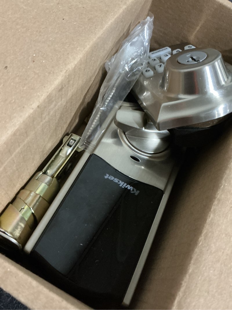 Condition photo showing As Is for kwikset hc620trlzw700lr-s home connect traditional keyless entry electronic keypad